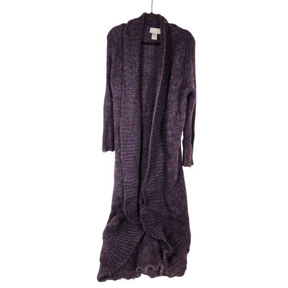 Spiegel Jackets & Blazers - Vintage Spiegel Womens Sweater Coat Wool/Acrylic Purple Full Length Y2K Goth L